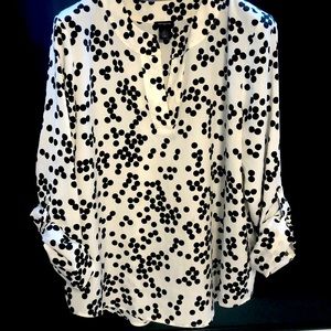 Ann Taylor Polka Dots blouse